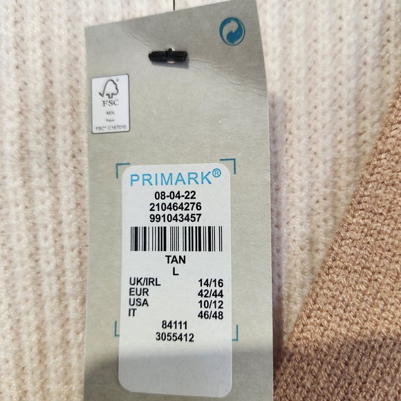 Primark Cream, Tan & Rust Colorblock Button-Front Cardigan - Picture 5 of 6